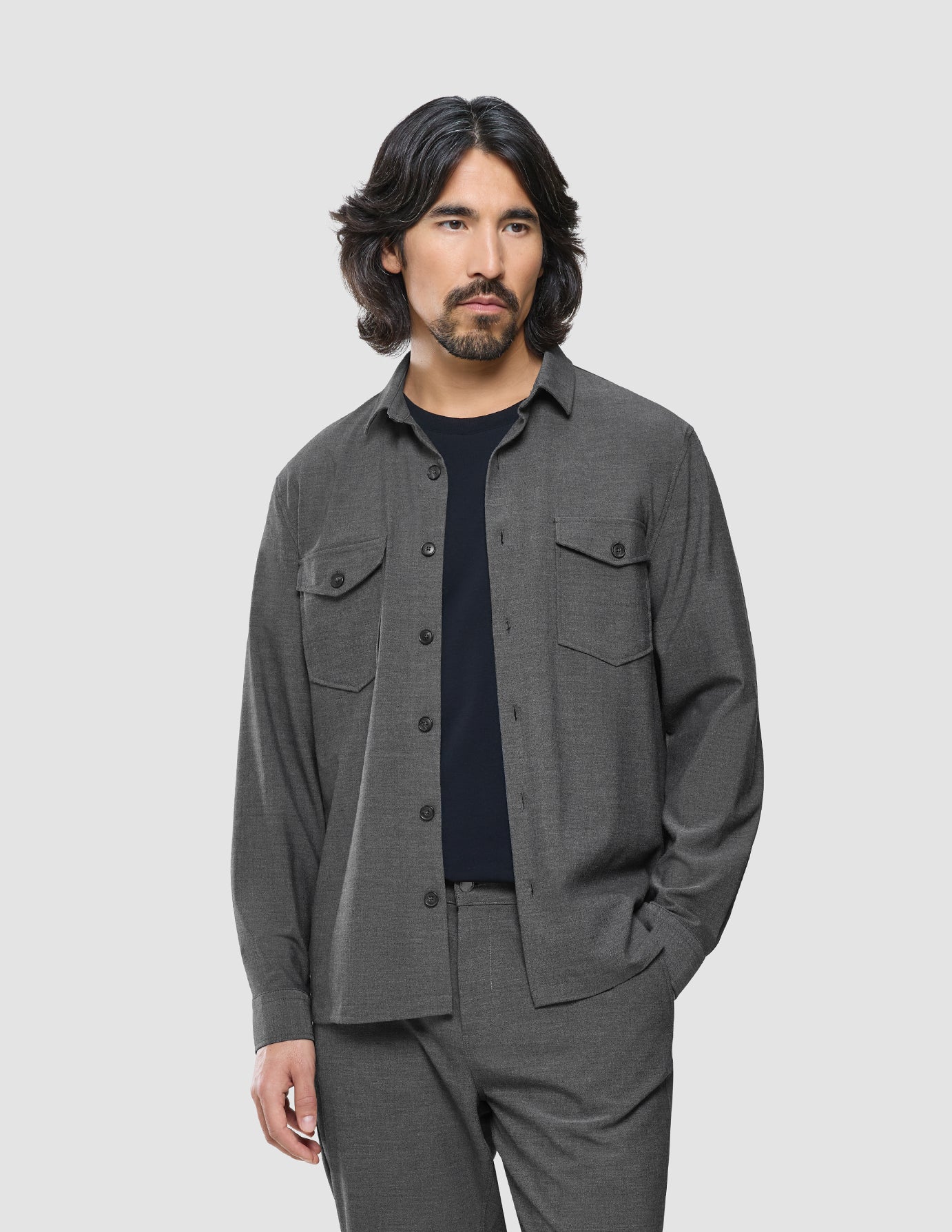 Ease Overshirt Dark Grey